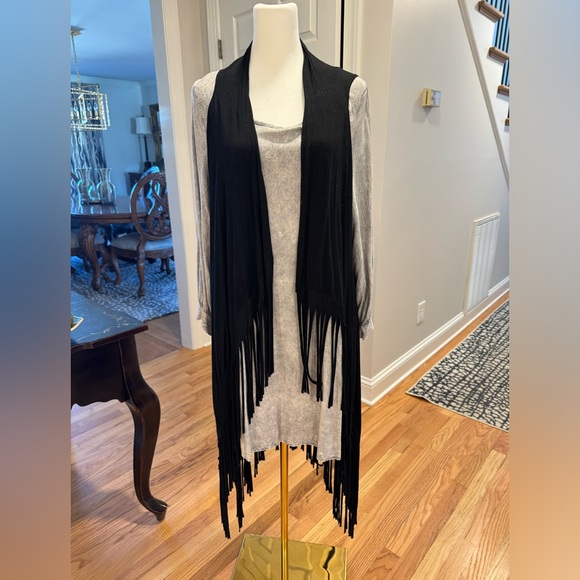 Yahada Long Sleeve Blue Gray Shirt Dress - Picture 11 of 11